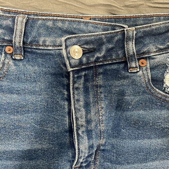 AE American Eagle Crossover Stretch Jean Shorts US SZ 6 - Picture 3 of 5